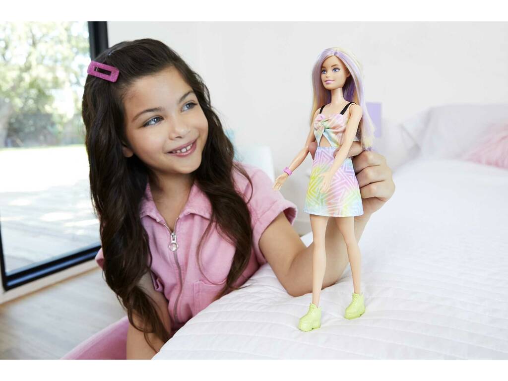 Barbie Fashionista Mono Prismas Arcoíris Mattel HBV22