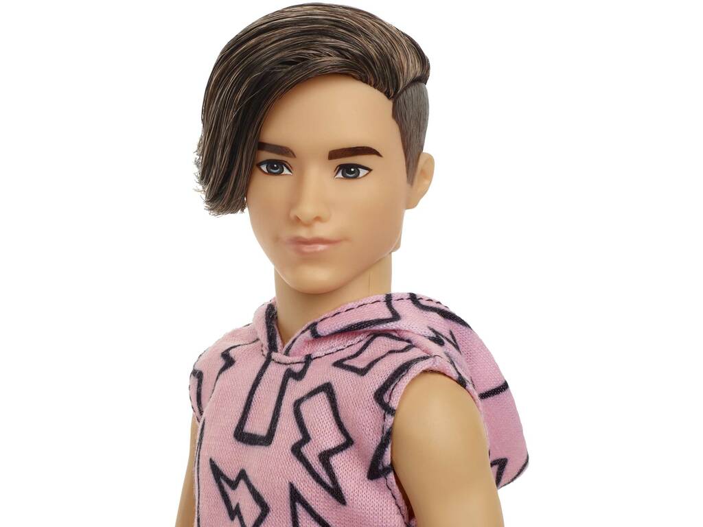Ken Fashionista Camiseta Rayos con Pelo Enraizado Mattel HBV27