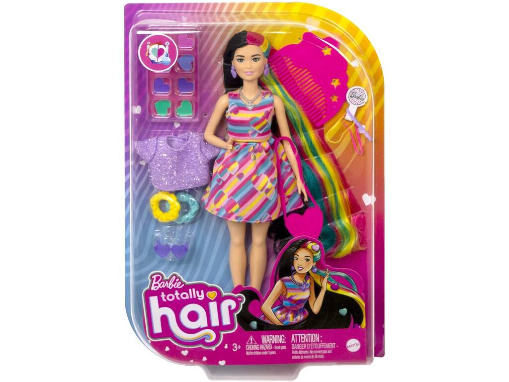 Barbie Totally Hair Capelli Extra Lunghi Cuore Mattel HCM90