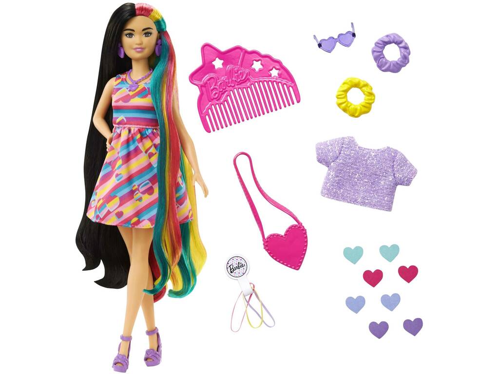 Barbie Totally Hair Capelli Extra Lunghi Cuore Mattel HCM90