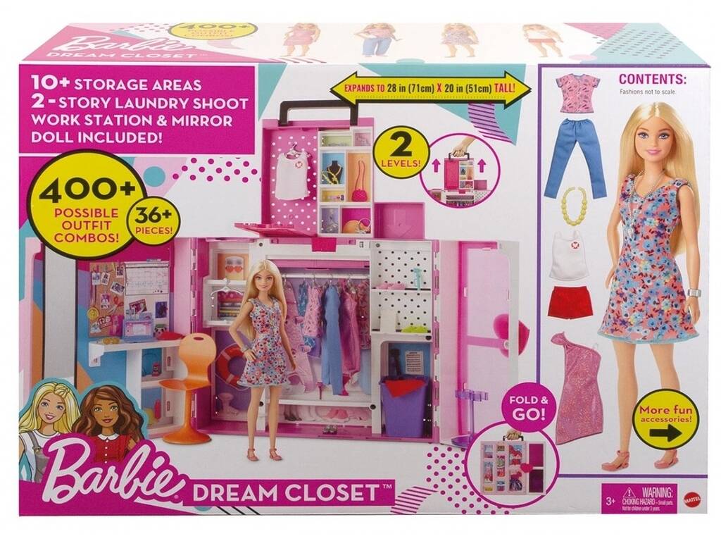 Barbie Armadio dei sogni con bambola e accessori Mattel HGX57