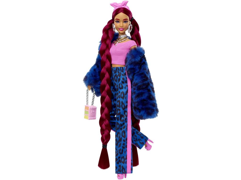 Barbie Extra Tuta da ginnastica leopardo blu Mattel HHN09
