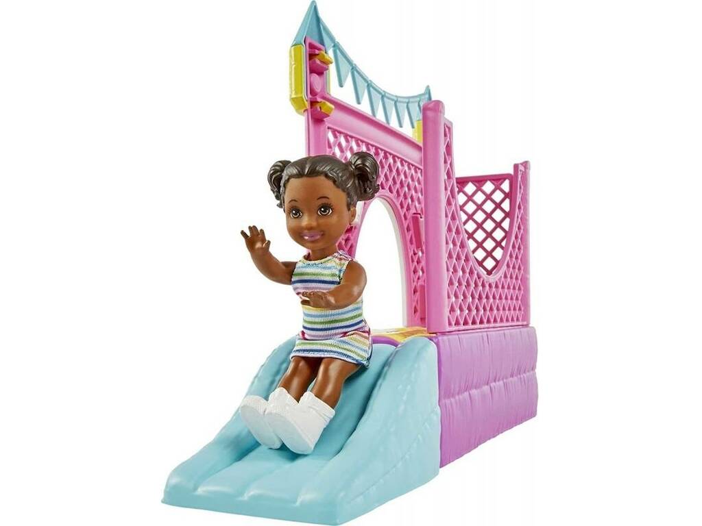 Barbie Skipper Babysitter con castello gonfiabile Mattel HHB67