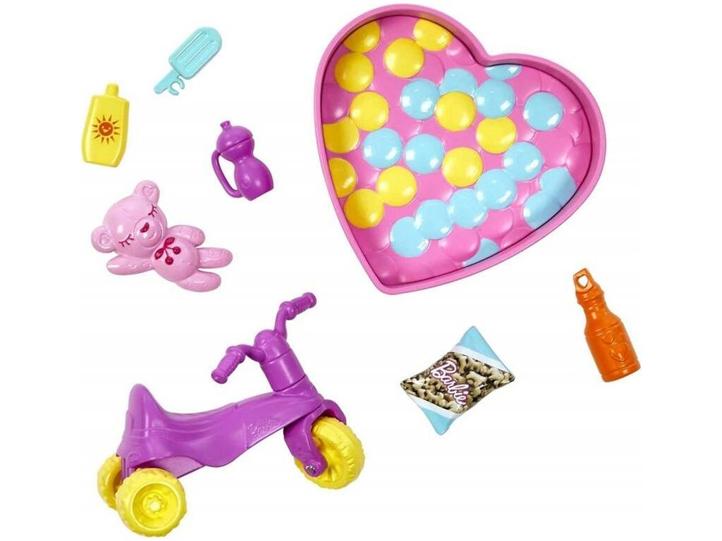 Barbie Skipper Babysitter con castello gonfiabile Mattel HHB67