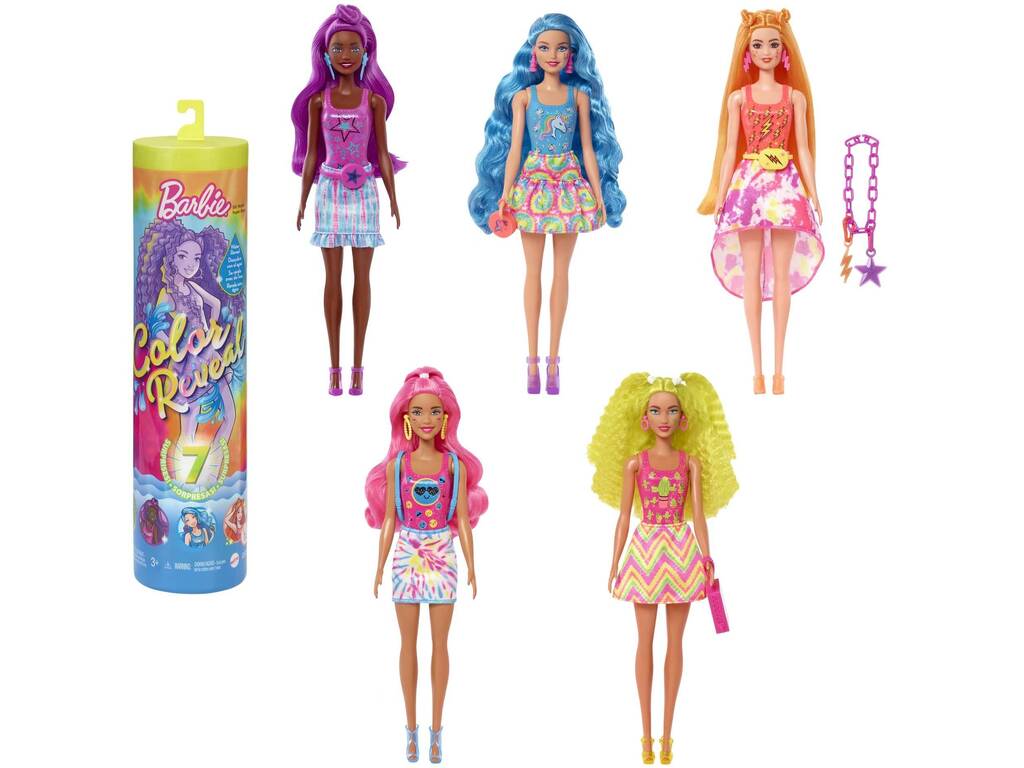 Barbie Color Reveal Neon Tie-Dye Series Mattel HCC67