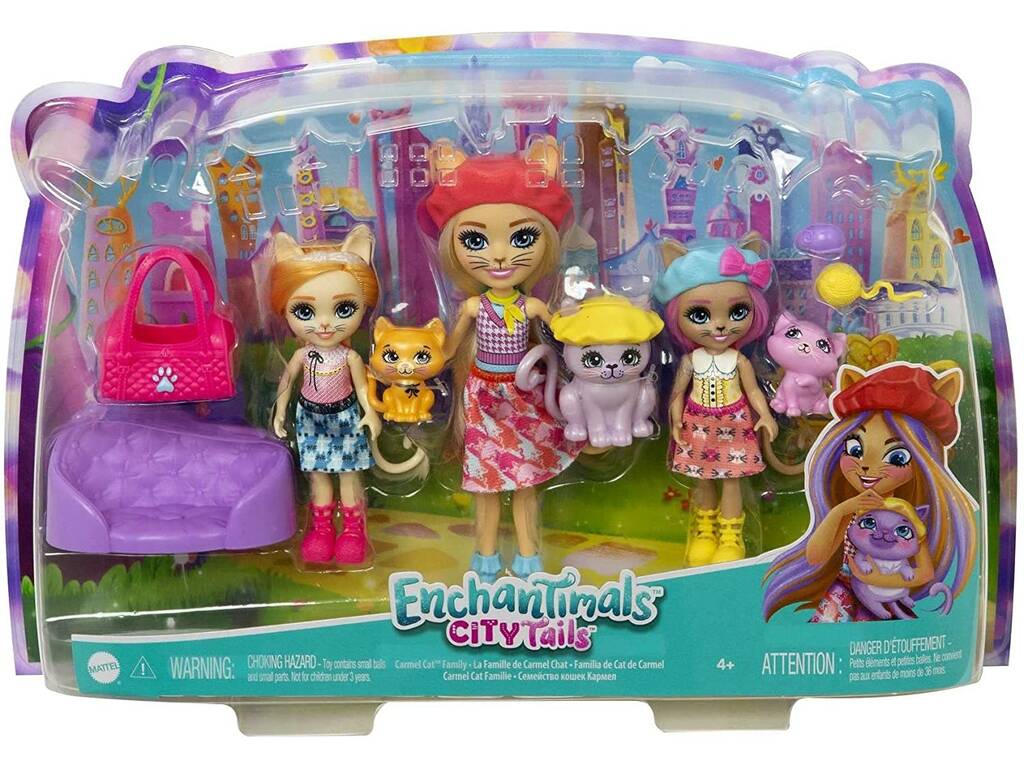 Enchantimals City Tails Famiglia siamese Mattel HHC11