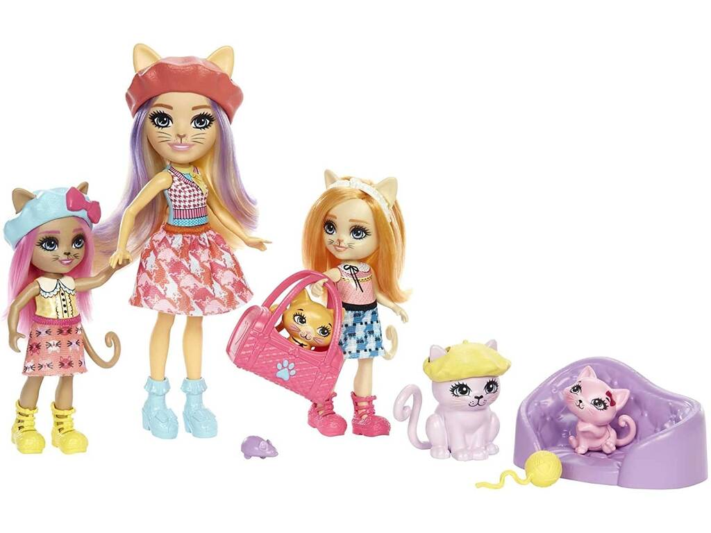 Enchantimals City Tails Famiglia siamese Mattel HHC11
