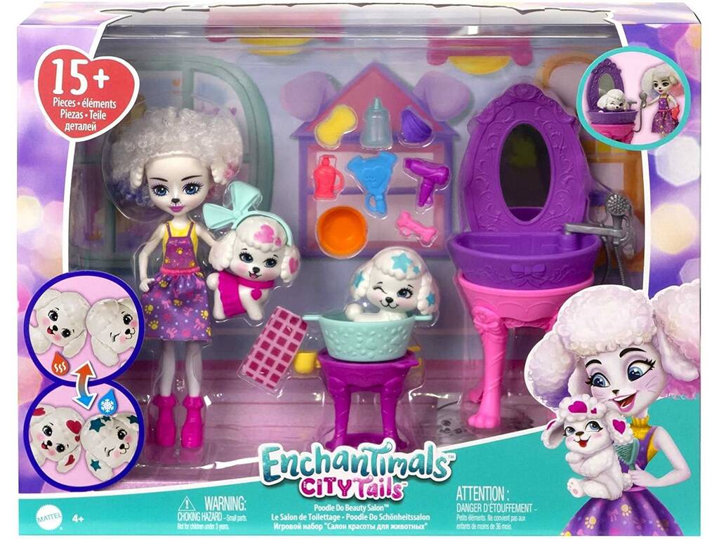 Enchantimals City Tails Salone di bellezza Perris Poodle Mattel HHC20