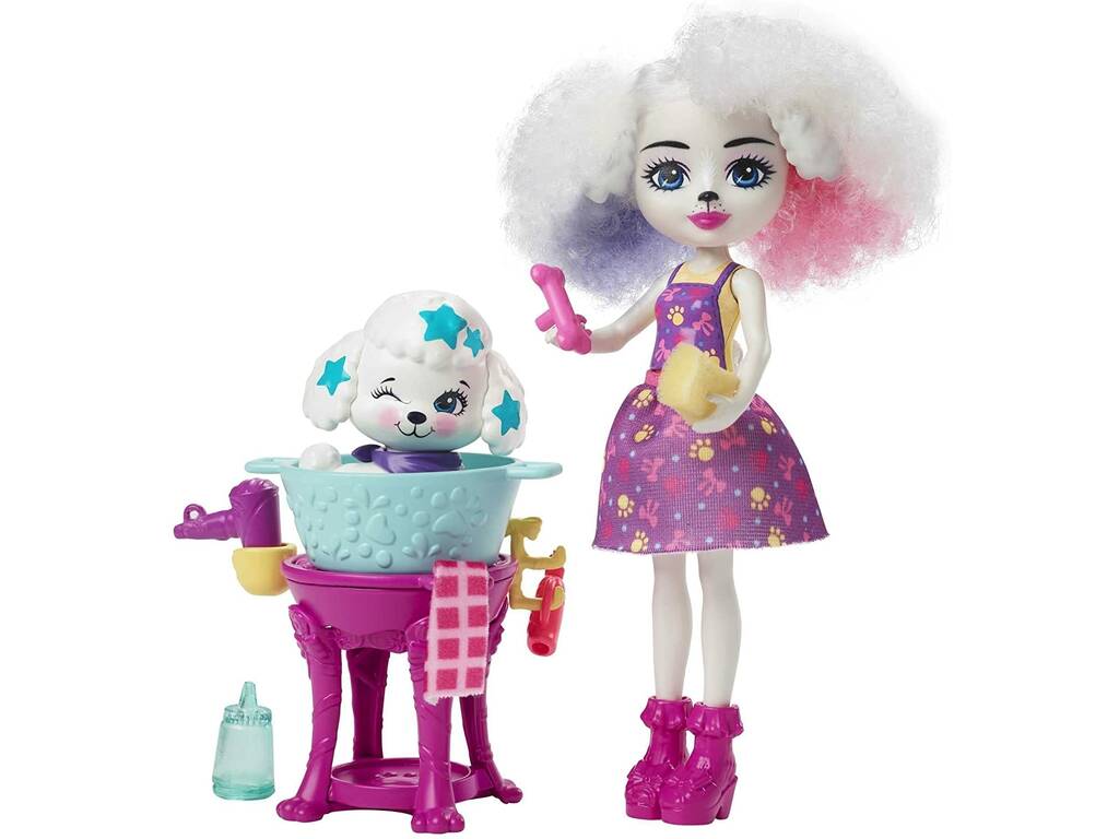 Enchantimals City Tails Salone di bellezza Perris Poodle Mattel HHC20