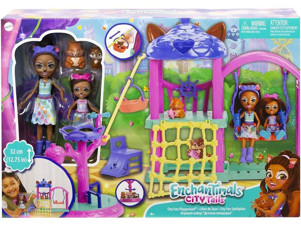 Enchantimals City Tails Sabine Squirrel Urban Park Mattel HHC16
