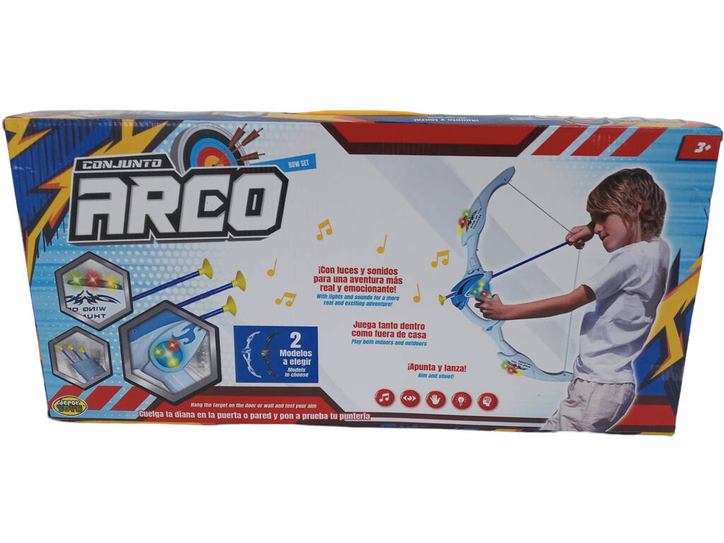 Set de tir à l'arc 60 cm. avec flèches et cible blanche