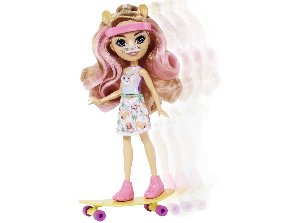Enchantimals City Tails Pack 5 Muñecas Skate Mattel HHC19