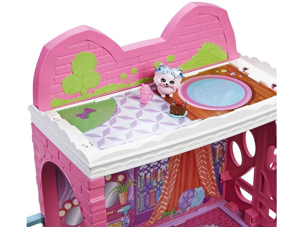 Enchantimals City Tails Caffetteria e Casa di Città di Palmer Pomerian Mattel HHC18