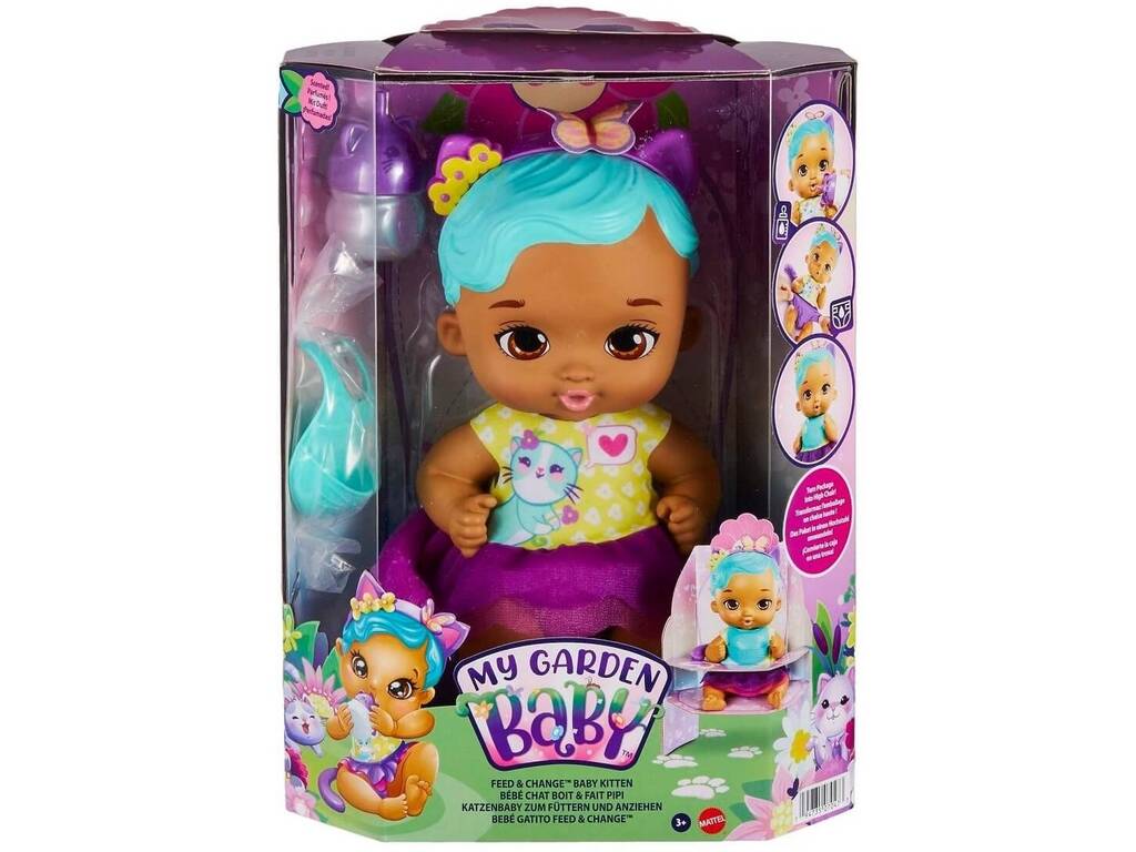 My Garden Baby Kitty Baby Kitty et Pee Pee Purple Mattel HHL22