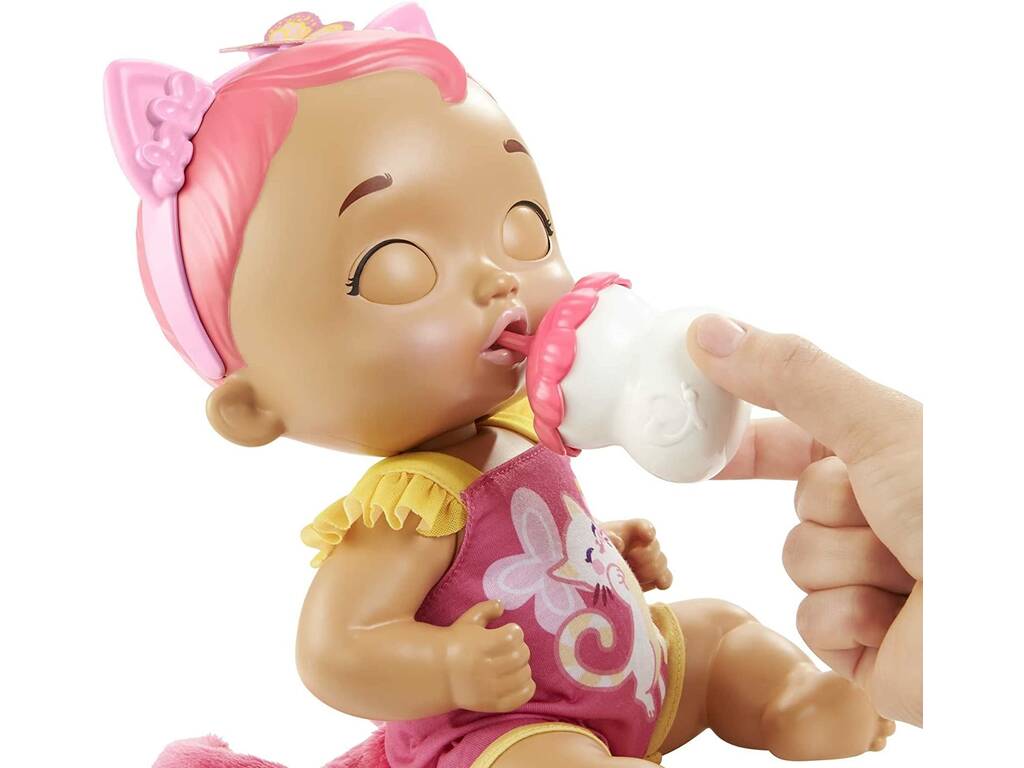 My Garden Baby Gattino Mangia e Coccola Rosa Mattel HHP29