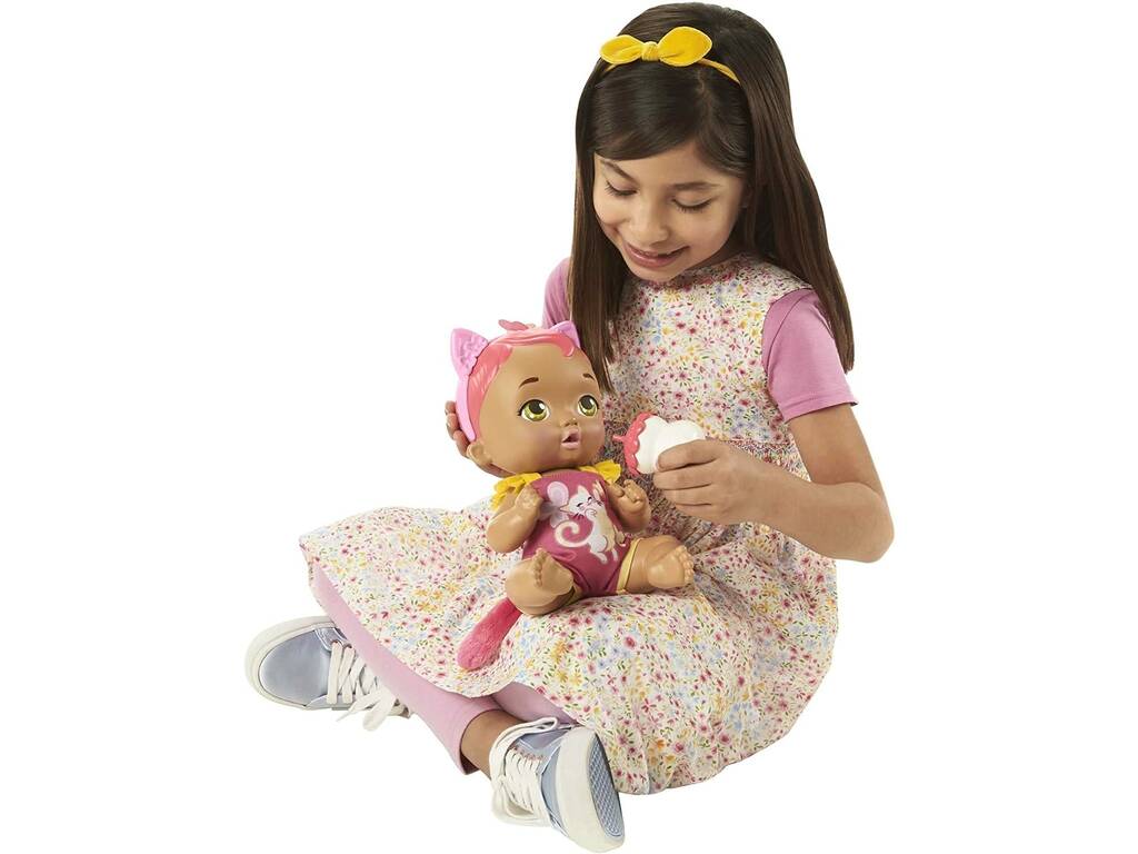 My Garden Baby Gattino Mangia e Coccola Rosa Mattel HHP29