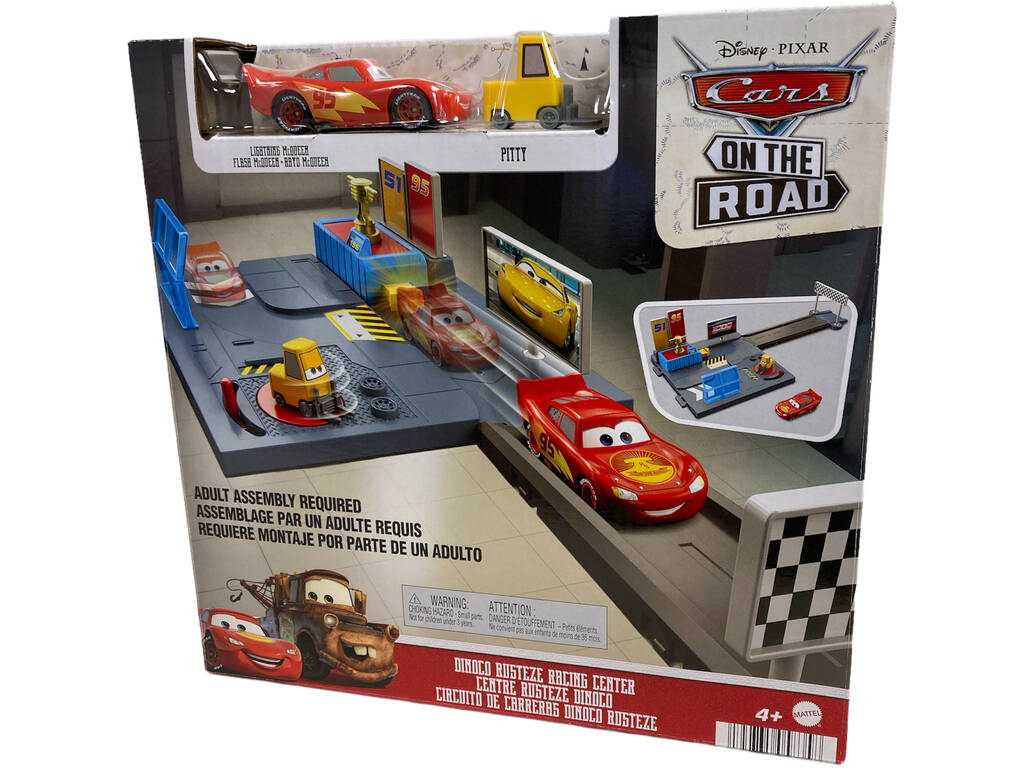 Cars On The Road Circuito da corsa Dinoco Rusteze Mattel HGV69
