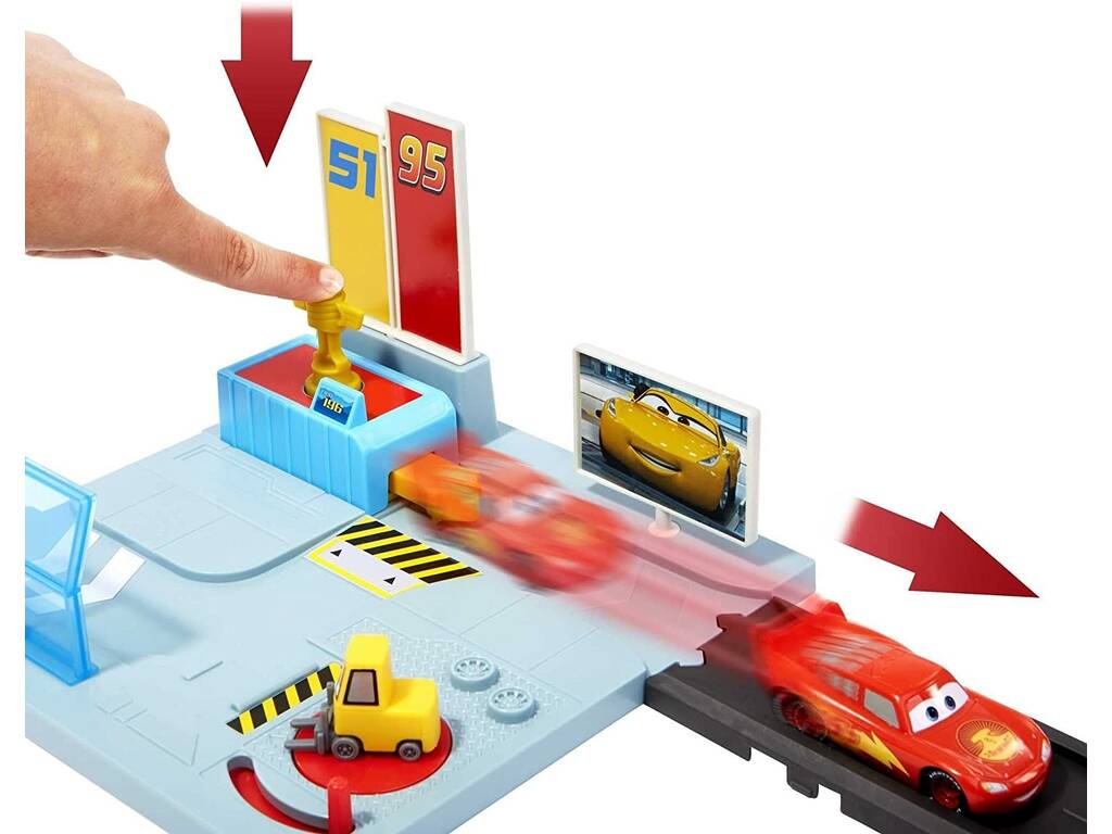Cars On The Road Circuito da corsa Dinoco Rusteze Mattel HGV69