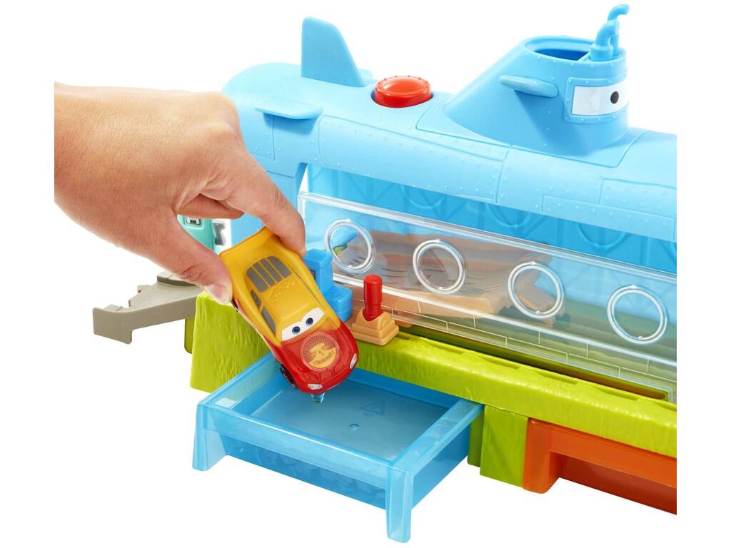 Cars On The Road Sottomarino Autolavaggio con Saetta McQueen Mattel HGV70