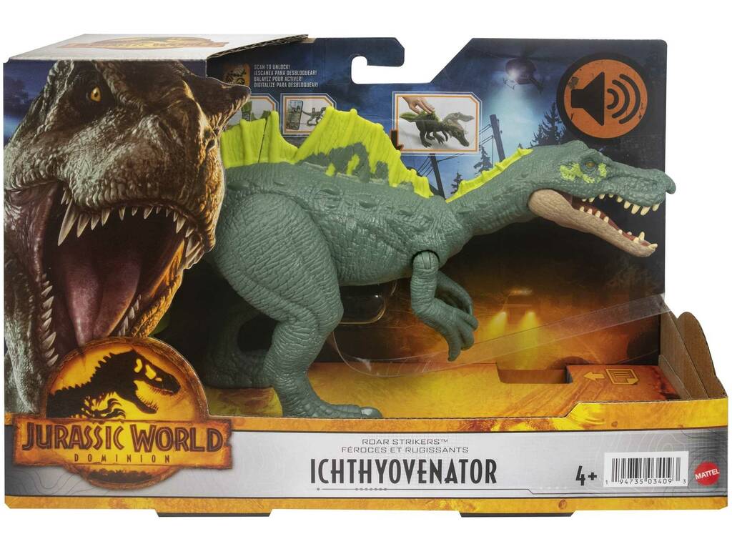 Jurassic World Dominion Figura Ichthyovenator con Sonidos Mattel HDX44