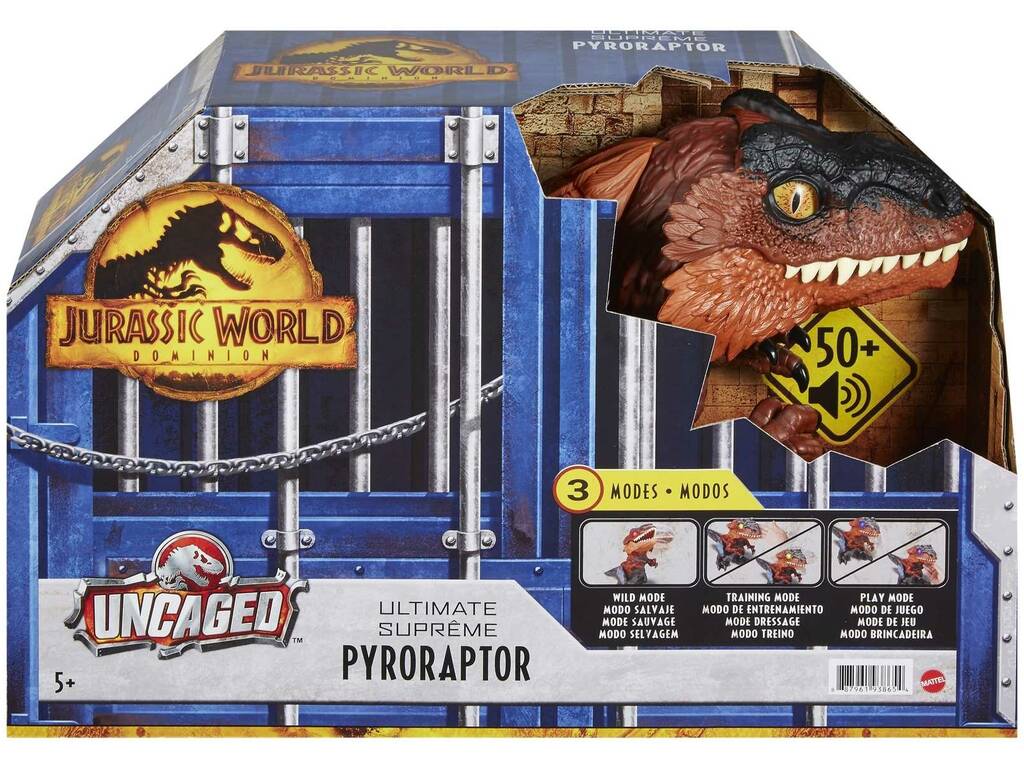 Jurassic World Flaming Uncaged Dinosaur Mattel GWD70