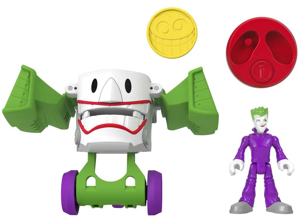 Imaginext DC Testa veicolo The Joker e Jokermobile Mattel HGX92