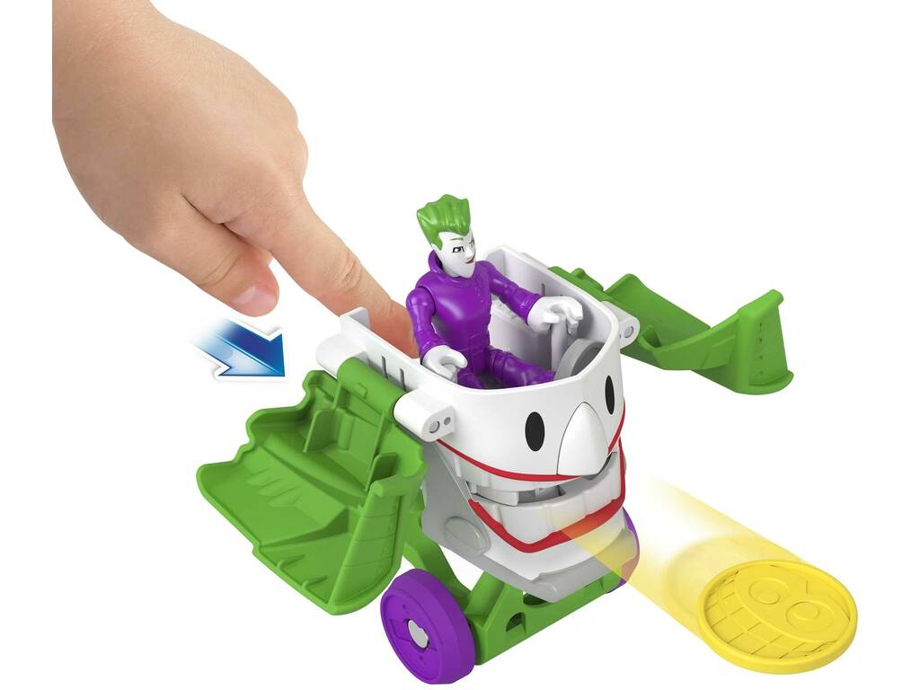 Imaginext DC Testa veicolo The Joker e Jokermobile Mattel HGX92