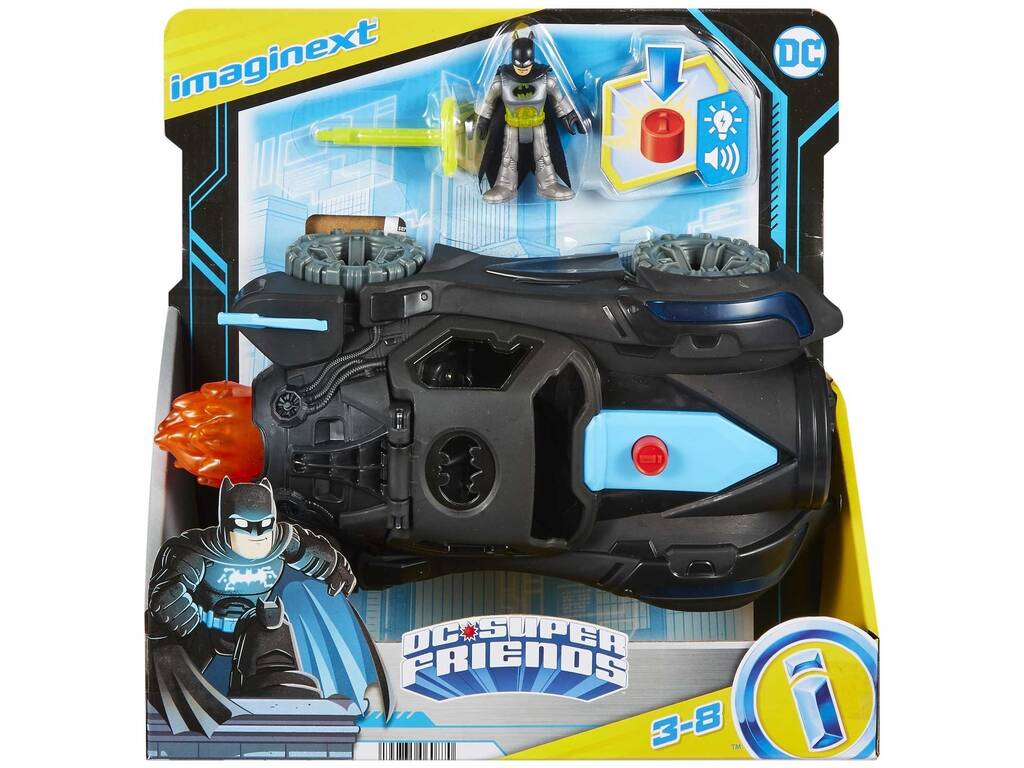 Batmobile Imaginext DC Super Friends avec lumières et sons Mattel HGX96