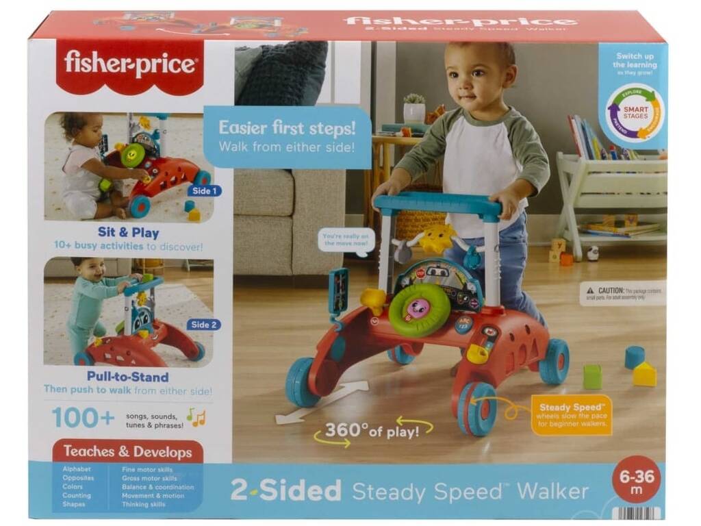 Fisher Price Girello Steady Speed con 2 Lati Mattel HJP46