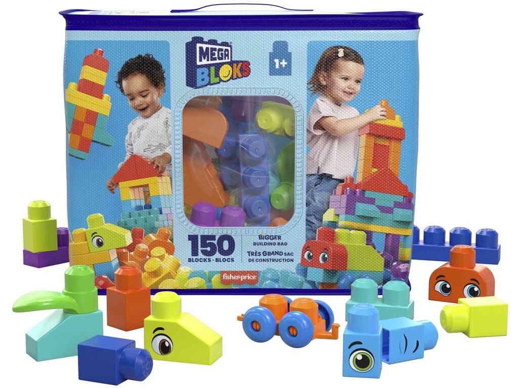 Mega Bloks Borsa Grande 150 Pezzi Mattel HHM96