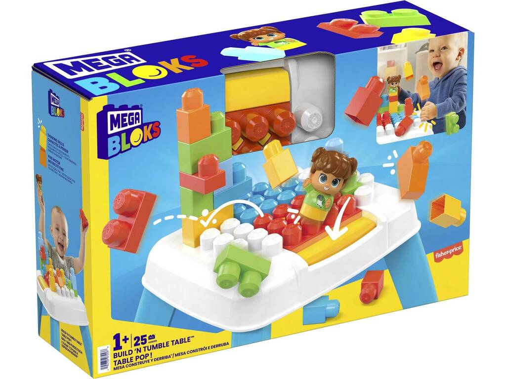 Mega Bloks Tavolo Costruisci e Distruggi Mattel HHM99