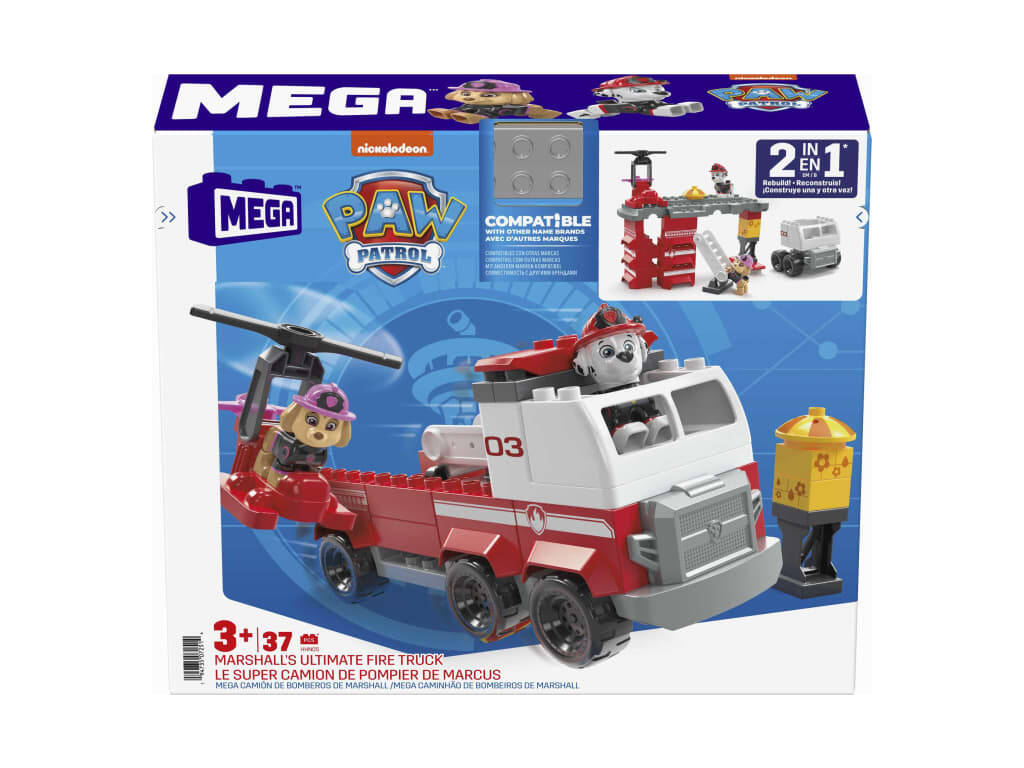Paw Patrol Mega Bloks Camion dei pompieri Marshall Mattel HHN05