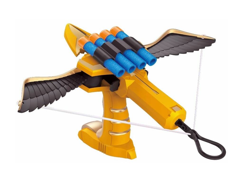 Arbalète orange avec 6 fléchettes