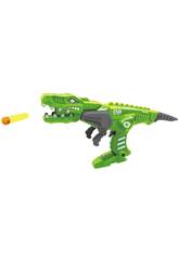 Bunder Lança Dardos Tiranossauro Verde 30 cm. com 5 Dardos