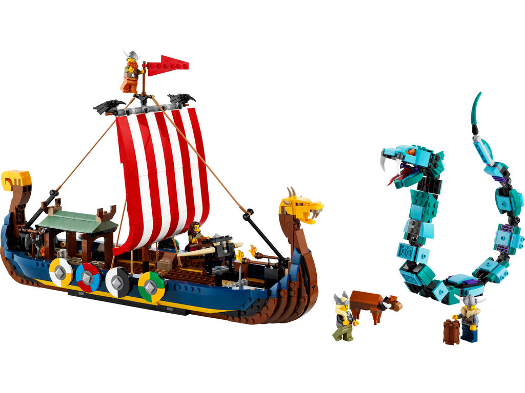 Lego Creator Barca Vichinga e Serpente di Midgard 31132