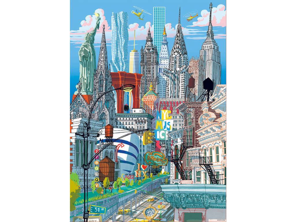 Casse-tête 1000 New York, Carlo Stanga Educa 19265
