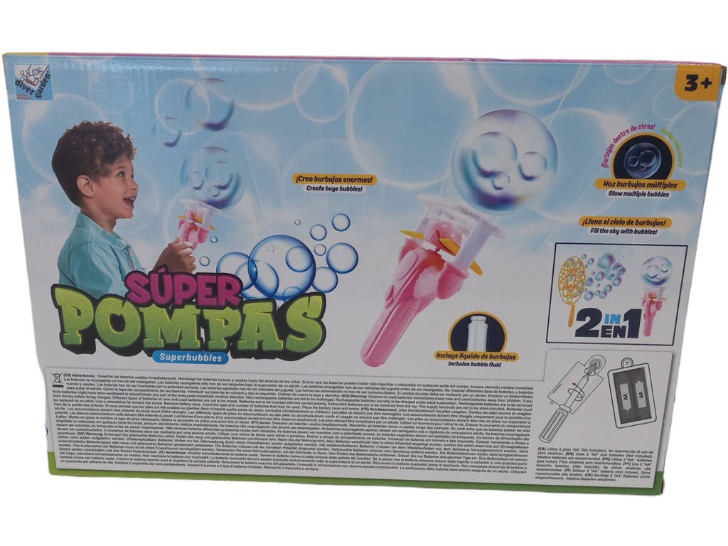 Machine à bulles de savon vert avec disco et fusée volante