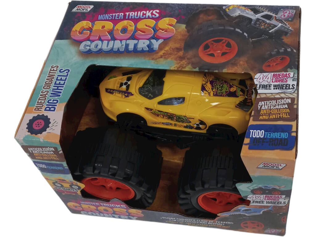 Voiture de cross country à friction jaune 26 cm.