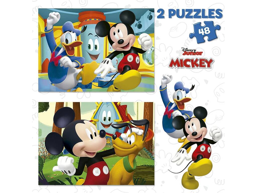 Puzzle 2x48 Mickey Mouse Fun House Educa 19312
