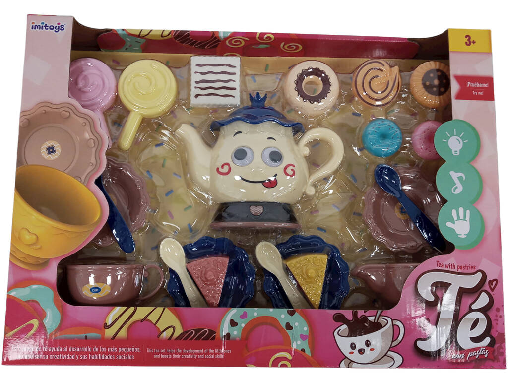 Set da tè per bambini blu con accessori