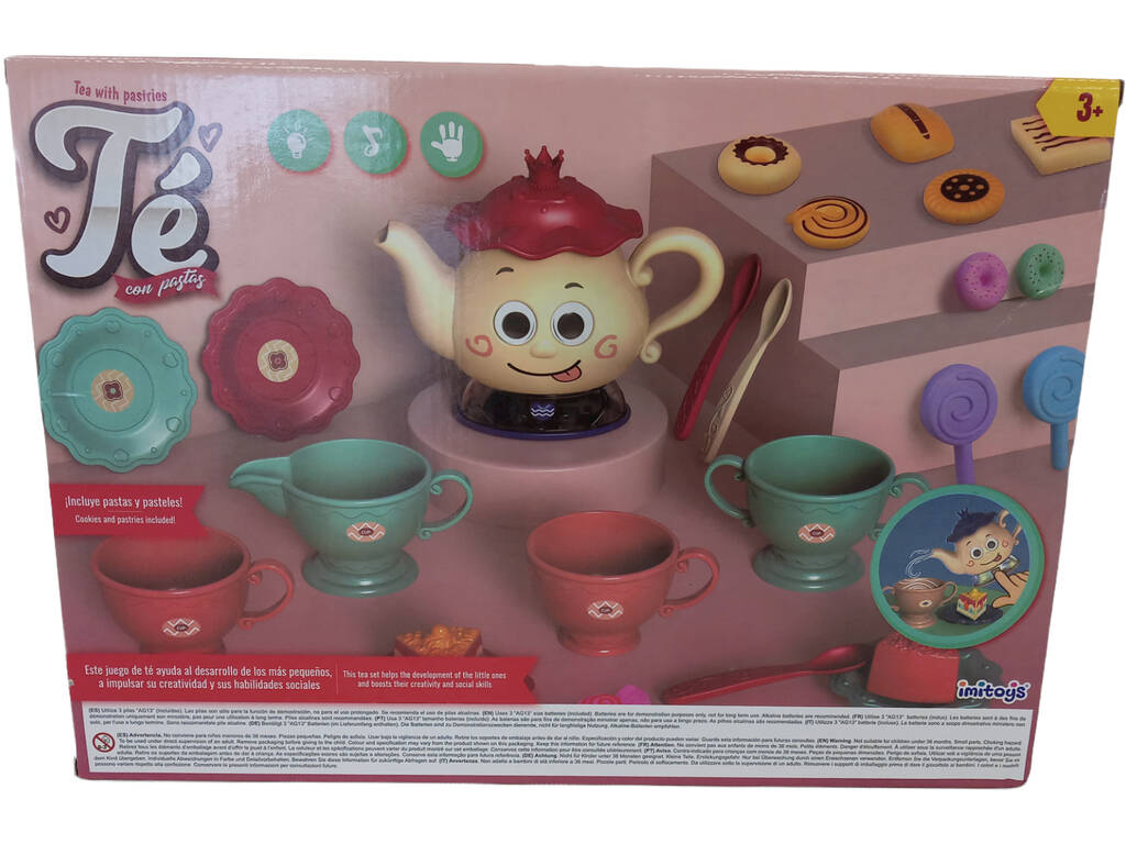 Set da tè per bambini rosa con accessori
