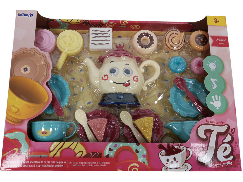 Set da tè per bambini rosa con accessori