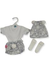 Pantalone Grigio con cerchi stampati Bambola 48 - 50 cm. Berjuan 5041