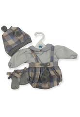 Abito bambino Quadri Bambola 38 - 40 cm. Berjuan 4001
