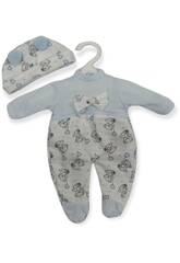 Pyjama Chapeau Bleu Poupée 28 - 30 cm. Berjuan 3001