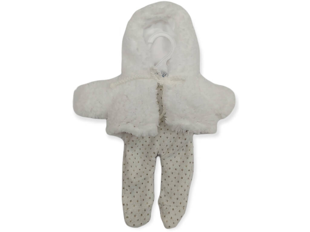 Pyjamas mit weißer Jacke für 28-30 cm große Puppen. Berjuan 3004