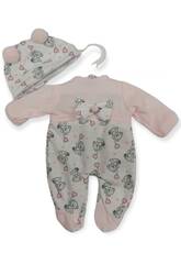 Pigiama Cappello Rosa Bambola 28-30 cm. Berjuan 3000