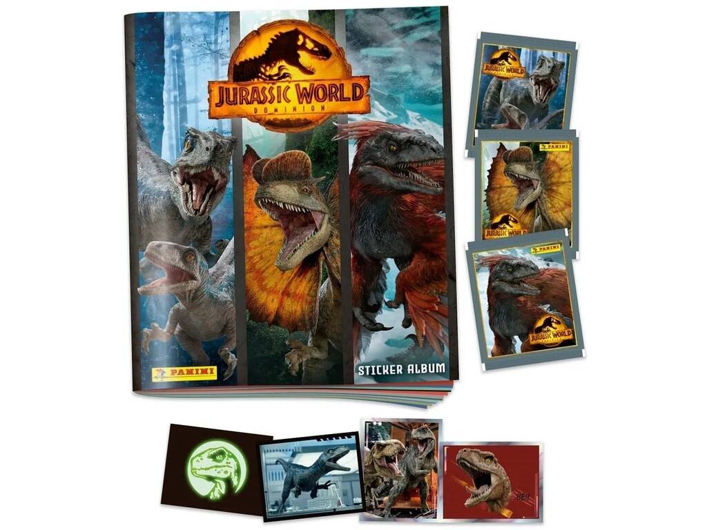 Jurassic World Dominion Starter Pack Promotion avec 4 enveloppes Panini