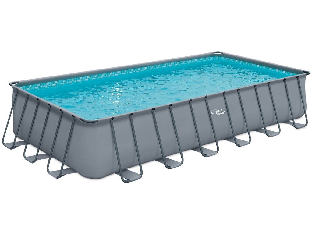 Piscina Desmontable de 732x366x132 cm. con Depuradora de Arena y Kit Limpieza Polygroup P424125210EU