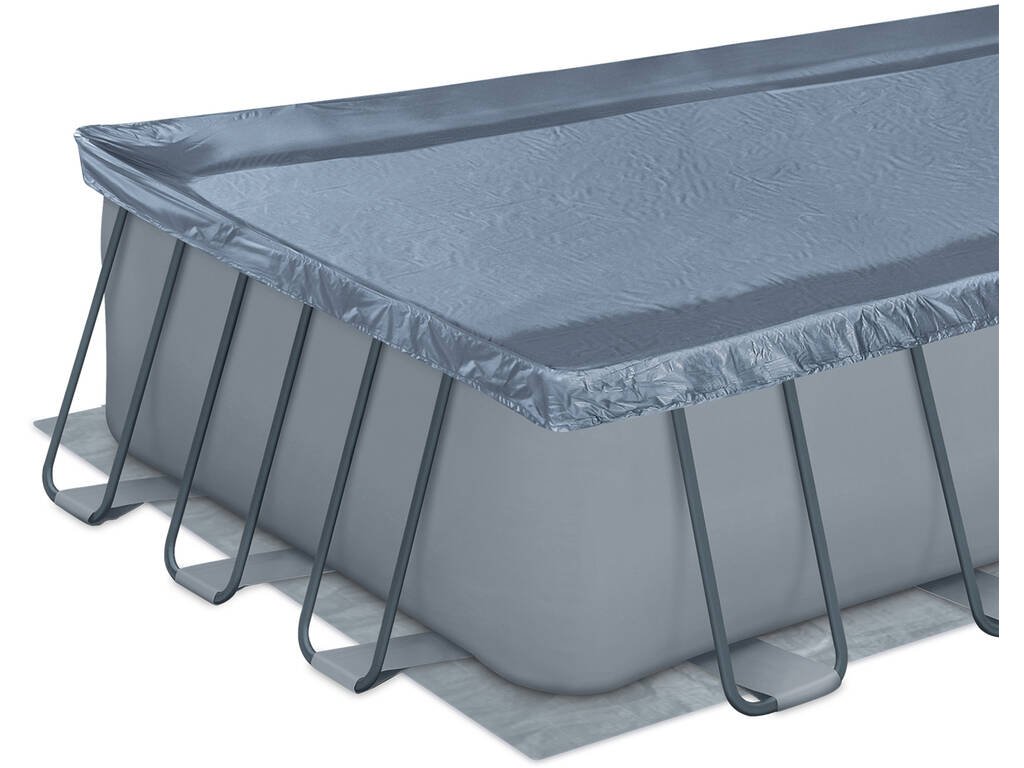 Piscina Desmontable de 732x366x132 cm. con Depuradora de Arena y Kit Limpieza Polygroup P424125210EU